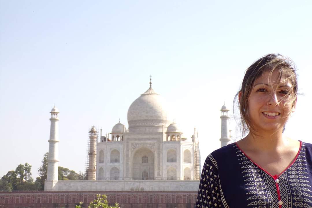 Nadia en el taj mahal